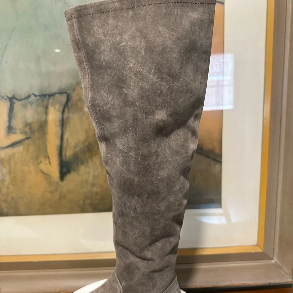 🌸BORN🌸 Britton Tall Over the Knee Boot Taupe Distressed Size: 6M